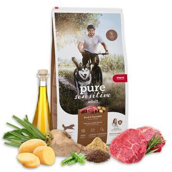 Сухий корм для собак, з яловичиною Mera Adult Dog Pure Sensitive Fresh Meat Beef&Potato, 1 кг 057481 - 7426 фото