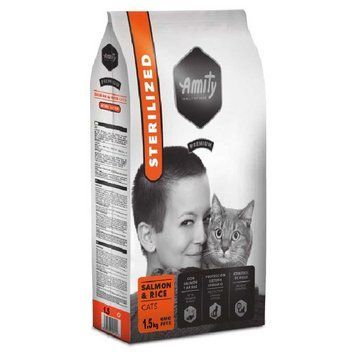 Сухий корм для стерилізованих котів, з лососем Amity Adult Cat Sterilized Salmon, 1,5 кг 092   STER SALM 1.5KG фото