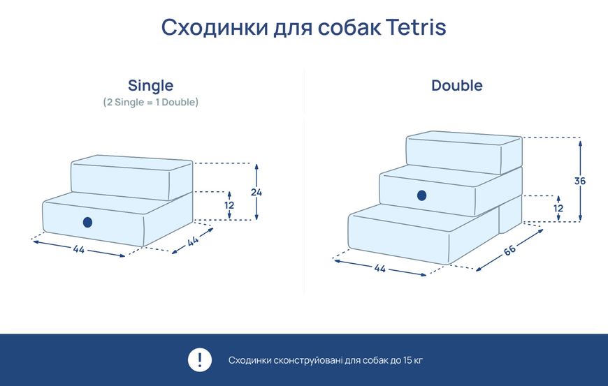 Сходинки для собак Harley & Cho Tetris Single, коричневий 3102968 фото