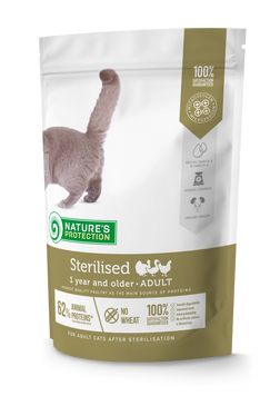 Сухий корм для стерилізованих котів, з птицею Nature's Protection Sterilised, 400 г NPS45775 фото