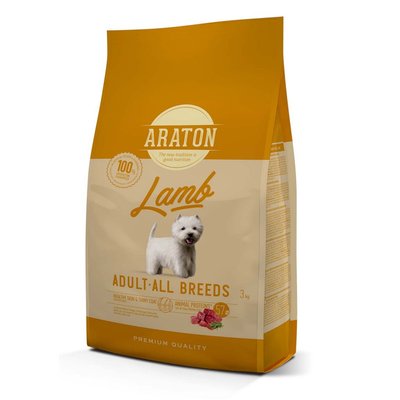 Сухий корм для собак, з ягням Araton Lamb Adult All Breeds, 3 кг ART45964 фото