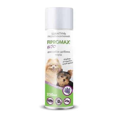 Шампунь протипаразитарний для собак малих порід з ароматом лаванди Fipromax Біо, 250 мл НФ-00002021  (FB-017) фото