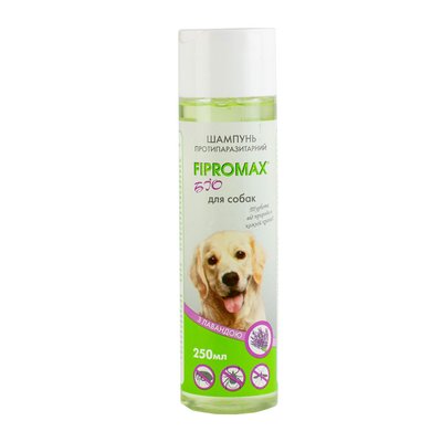 Шампунь протипаразитарний для собак середніх і великих порід з ароматом лаванди Fipromax Біо, 250 мл НФ-00002022  (FB-018) фото