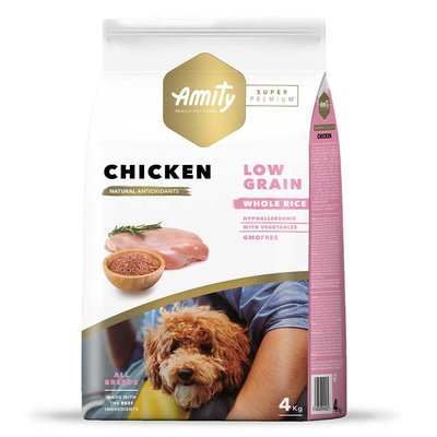 Сухий корм для собак, з куркою Amity Adult Dog Super Premium Chicken, 4 кг 535  CHICK  4 KG фото