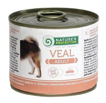 Вологий корм для собак, з телятиною Nature's Protection Adult Veal, 200 г KIK24518 фото