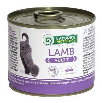 Вологий корм для собак, з ягням Nature's Protection Adult Lamb, 200 г KIK24517 фото