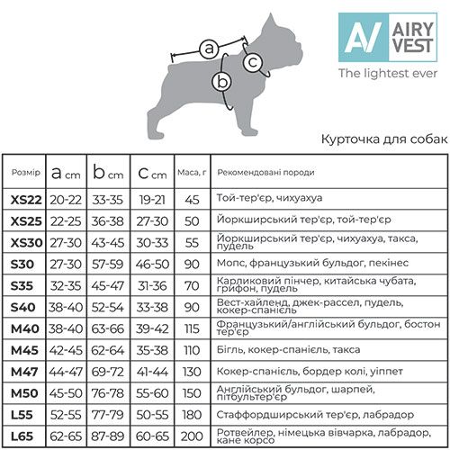 Курточка для собак двостороння Airyvest Colors of freedom, XS 22 4439-4020 фото