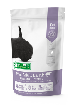 Сухий корм для собак малих порід, з ягням Nature's Protection Mini Adult Lamb Small Breeds, 500 г NPS45733 фото