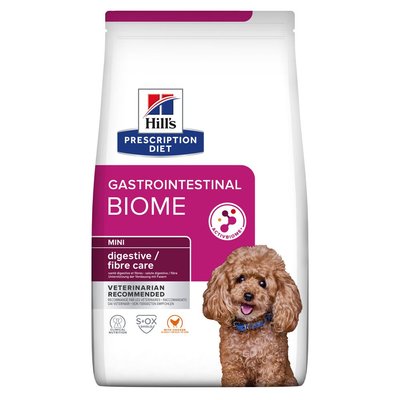 Сухий корм для собак малих порід при захворюваннях шлунково-кишкового тракту, з куркою Hill’s PD Gastrointestinal Biome Mini, 1 кг 606424 фото
