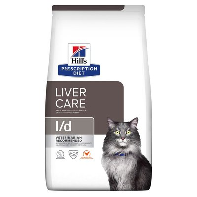 Сухий корм для котів при догляді за печінкою, з куркою Hill’s Prescription Diet l/d, 1,5 кг 605968 фото