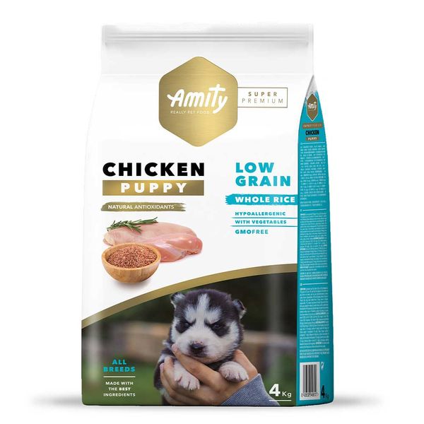 Сухий корм для цуценят, з куркою Amity Puppy Super Premium Chicken, 4 кг 610  PUP  4 KG фото