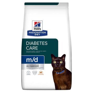 Сухий корм для котів при цукровому діабеті, з куркою Hill&rsquo;s Prescription Diet m/d, 1,5 кг 605918 фото