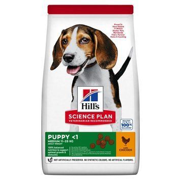 Сухий корм для цуценят середніх порід, з куркою Hill&rsquo;s Science Plan Puppy Medium Breed, 2,5 кг 604267 фото