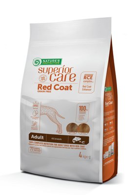 Сухий корм для собак з рудою шерстю, з лососем Nature's Protection Superior Care Red Coat Grain Free Adult All Breeds with Salmon, 4 кг NPSC47234 фото