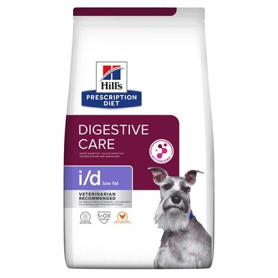 Сухий корм для собак при догляді за травленням, зі зниженим вмістом жиру, з куркою Hill’s Prescription Diet i/d Low Fat, 1,5 кг 605876 фото