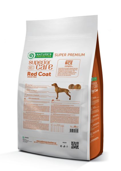 Сухий корм для собак з рудою шерстю, з лососем Nature's Protection Superior Care Red Coat Grain Free Adult All Breeds with Salmon, 4 кг NPSC47234 фото