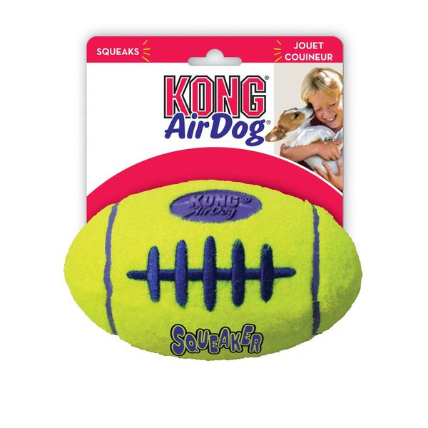 Іграшка для собак малих порід М'яч регбі Kong AirDog Squeaker Football, S 775227 фото