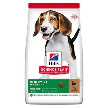 Сухий корм для цуценят середніх порід, з ягням і рисом Hill&rsquo;s Science Plan Puppy Medium Breed, 2,5 кг 604270 фото