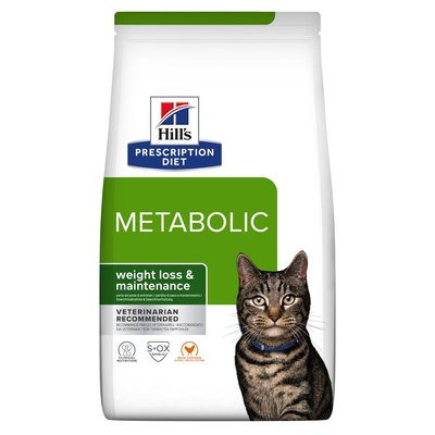 Сухий корм для котів при контролі та зниженні ваги, з куркою Hill’s Prescription Diet Metabolic, 1,5 кг 605941 фото