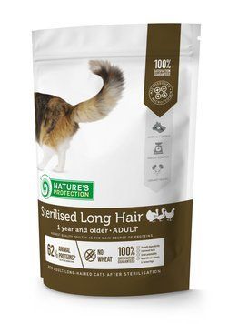 Сухий корм для стерилізованих котів, з птицею Nature's Protection Sterilised Long Hair, 400 г NPS45778 фото