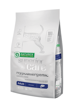 Сухий корм для собак при харчовій алергії, з лососем Nature's Protection Superior Care Hypoallergenic Grain Free Adult All Breeds, 1,5 кг NPSC45796 фото