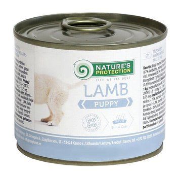 Вологий корм для цуценят, з ягням Nature's Protection Puppy Lamb, 200 г KIK24521 фото