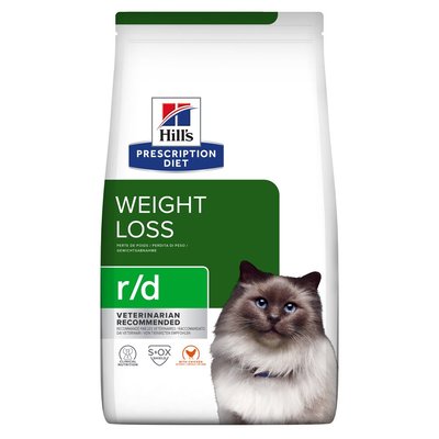 Сухий корм для котів при зниженні ваги, з куркою Hill’s Prescription Diet r/d, 1,5 кг 605927 фото