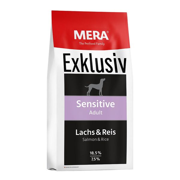 Сухий корм для собак з чутливим травленням, з лососем Mera Adult Dog Exclusiv Sensitive Salmon&Rice, 15 кг 72555 фото