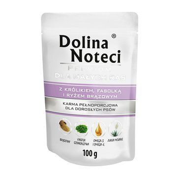 Вологий корм для собак малих порід, з кроликом і квасолею Dolina Noteci Premium Dog, 100 г DN 100 (892) фото