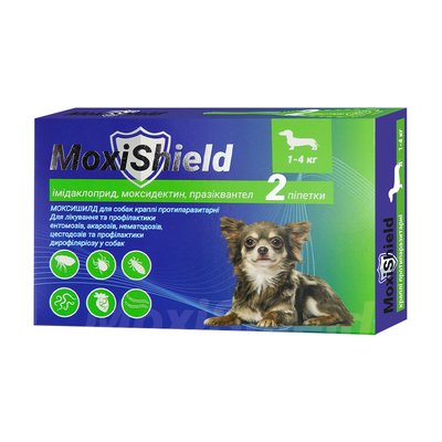 Краплі протипаразитарні для собак до 4 кг MoxiShield, 0,6 мл НФ-00003606 (M-815) фото