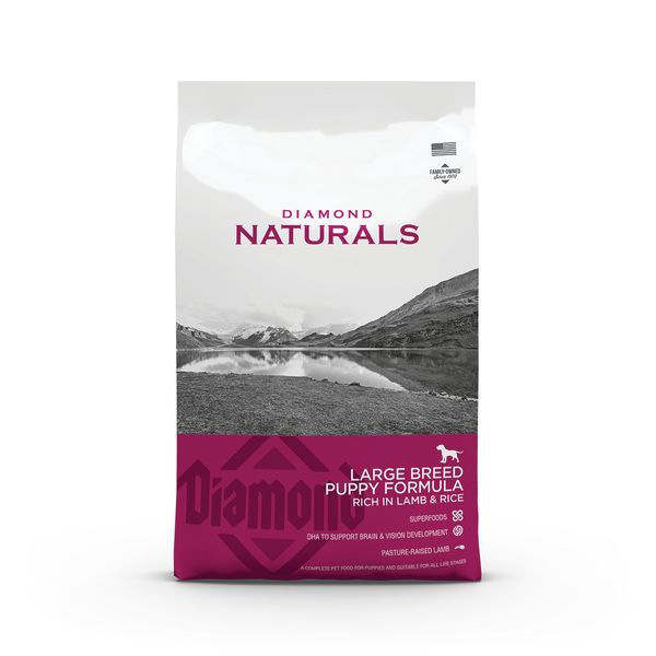 Сухий корм для цуценят великих порід, з ягням Diamond Naturals Puppy Large Breed Lamb&Rice, 15 кг dn10062-HT28 фото