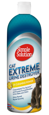 Надпотужний засіб для видалення плям і неприємних запахів Simple Solution Cat Extreme Urine Destroyer, 945 мл ss13431 фото