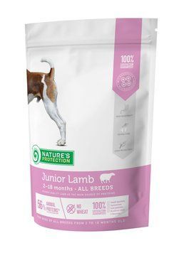 Сухий корм для цуценят, з ягням Nature's Protection Junior Lamb All Breeds, 500 г NPS45745 фото