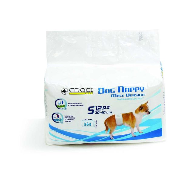 Підгузники-пов'язки для собак Croci Dog Nappy, S, 12 шт C6028711 фото