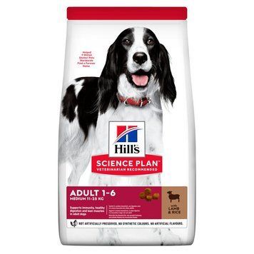 Сухий корм для собак середніх порід, з ягням і рисом Hill&rsquo;s Science Plan Adult Medium Breed, 2,5 кг 604276 фото