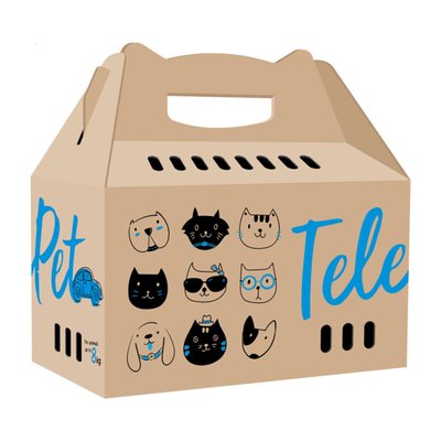 Коробка-переноска для котів і собак Telepet, до 8 кг 9070 фото