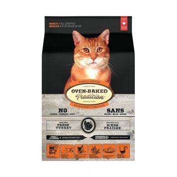 Сухий корм для котів, з індичкою Oven-Baked Tradition Turkey Formula Adult Cat, 350 г 9775-350 фото