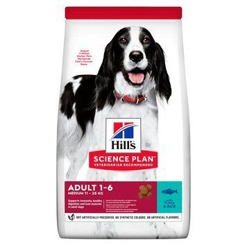 Сухий корм для собак середніх порід, з тунцем і рисом Hill&rsquo;s Science Plan Adult Medium Breed, 2,5 кг 604279 фото