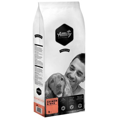 Сухий корм для собак гіпоалергенний, з лососем Amity Adult Dog Salmon&Rice, 3 кг 119    DOG SALM  3KG фото