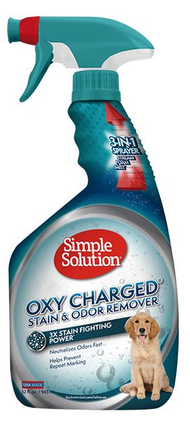 Насичений киснем засіб для видалення плям і неприємних запахів Simple Solution Oxy Charged Stain&Odor Remover, 945 мл ss14715 фото