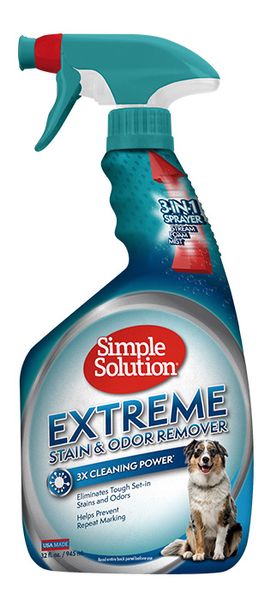 Надпотужний засіб для видалення плям і неприємних запахів Simple Solution Extreme Stain&Odor Remover, 945 мл ss10137 фото