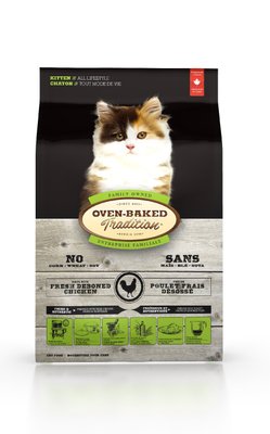Сухий корм для кошенят, з куркою Oven-Baked Tradition Chicken Formula Kitten, 1,1 кг 9730-2.5  фото