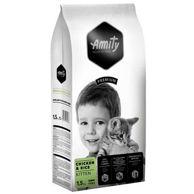 Сухий корм для кошенят, з куркою Amity Kitten Chicken&Rice, 1,5 кг 937    KIT  1.5KG фото