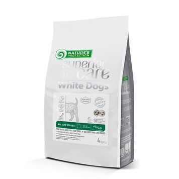 Сухий корм для собак з білою шерстю, з комахами Nature's Protection Superior Care White Dogs Insect All Sizes and Life Stages, 4 кг NPSC47598 фото