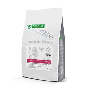 Сухий корм для цуценят з білою шерстю, з рибою Nature's Protection Superior Care White Dogs White Fish Junior All Sizes, 4 кг NPSC47594 фото