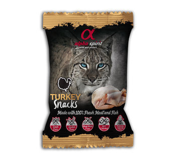 Ласощі для котів напіввологі кубики, з індичкою Alpha Spirit Cat Snacks Turkey, 50 г as8002350 фото