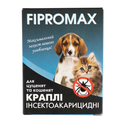 Краплі протипаразитарні для кошенят і цуценят до 4 кг Fipromax НФ-00001691  (F-001) фото