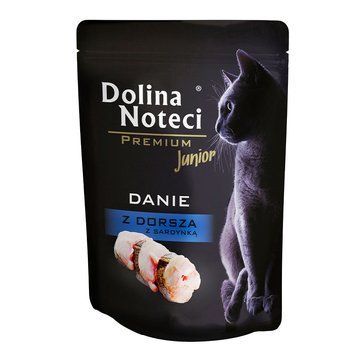 Вологий корм для кошенят, з тріскою та сардиною Dolina Noteci Danie Kitten, 85 г DN 85 (220) фото