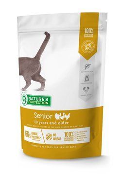 Сухий корм для зрілих котів, з птицею Nature's Protection Senior, 400 г NPS45781 фото