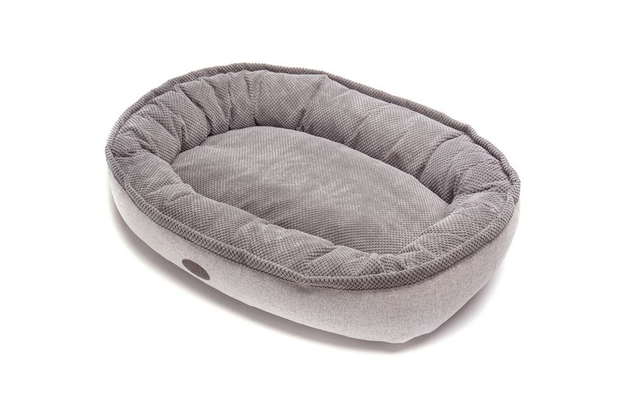 Лежанка овальна для собак Harley & Cho Donut Sofa Touch, L, сірий 3102862 фото